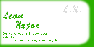leon major business card